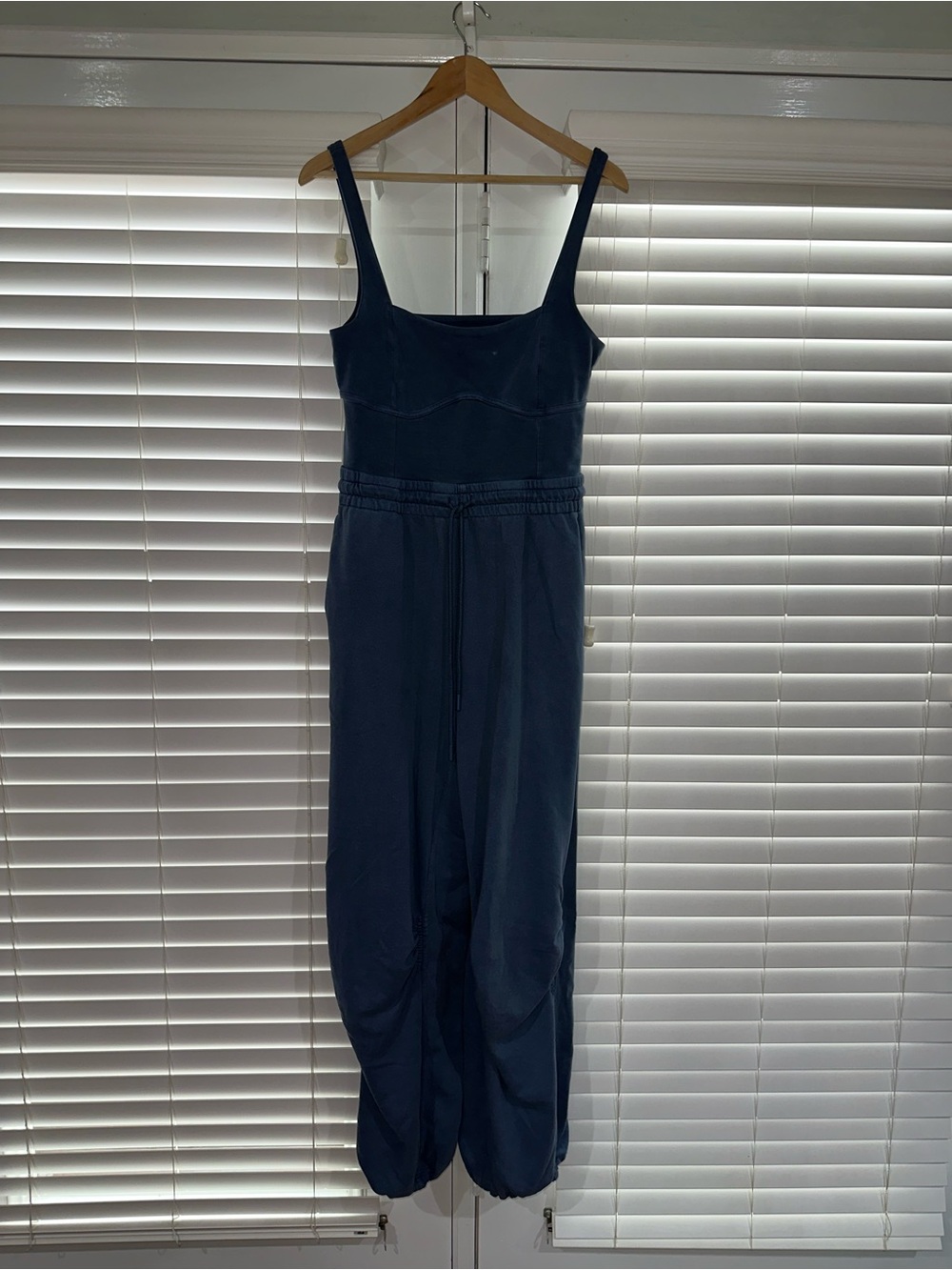 Free People Navy Blue Wide-Leg Jumpsuit